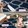 thumbnail image 3 of Safavieh Courtyard Becky Geometric Indoor/Outdoor Area Rug, Navy/Beige, 6'7" x 6'7" Square, 3 of 16