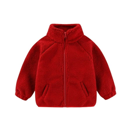 Little Winter Warm Thickened Jacket Stand Collar Color Embroidered Outerwear Coats Girls