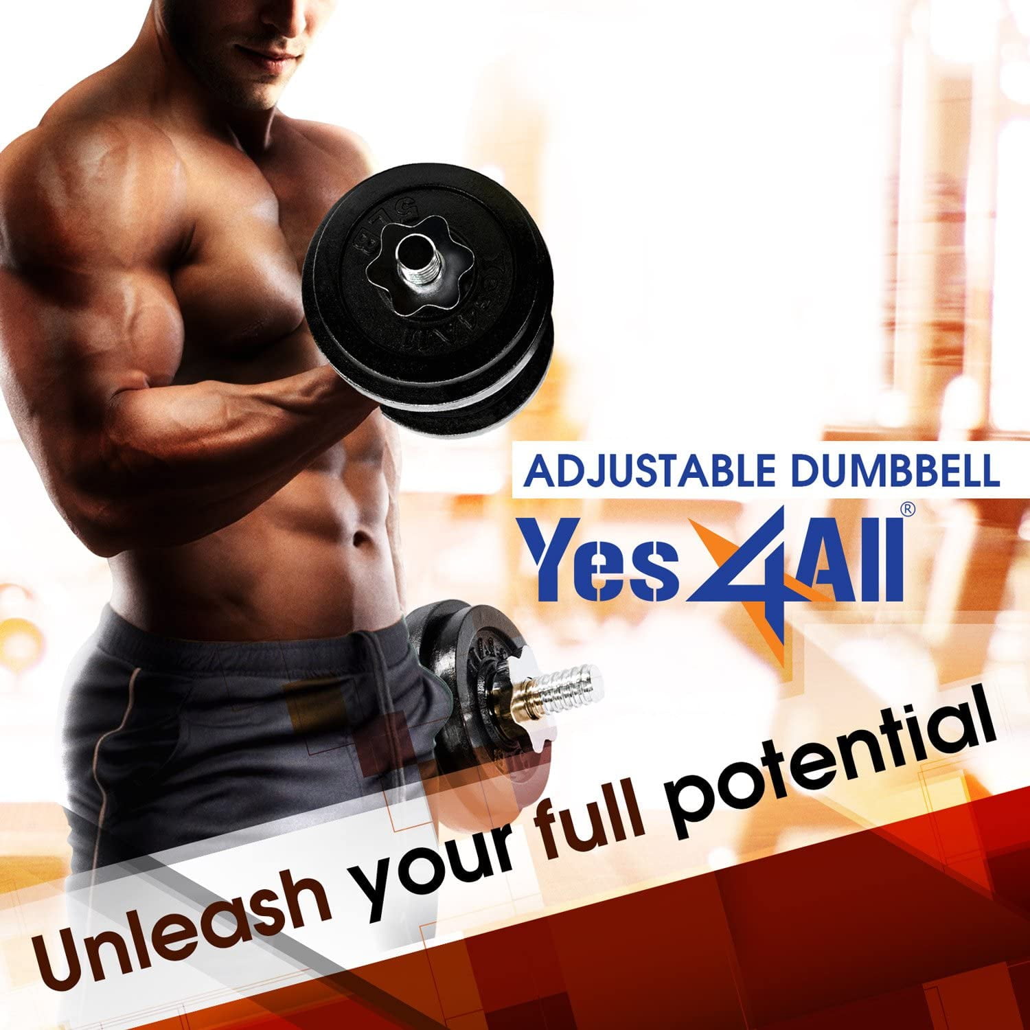  Rep Adjustable Dumbbells - 40 lb Set : Sports & Outdoors
