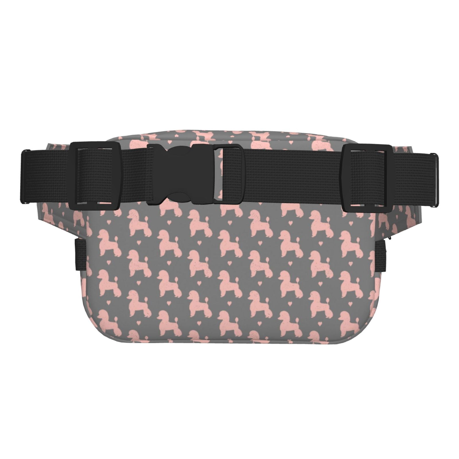 Hirioo Poodle Dog for Double Layer Waist Bag Adjustable Fanny Pack For Travel Running Hiking