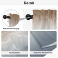 thumbnail image 5 of Brown Grey Ombre Kitchen Curtains, Modern Abstract Art Aesthetics Light Filtering Window Curtain Panels, 2Pcs Rod Pocket Window Treatments Set for Study Room Bathroom Bedroom 52x54 Inches, 5 of 9