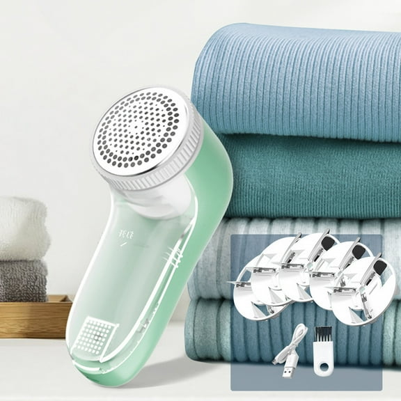 BINGTAOHU USB Electric Lint Remover,Fabric Shaver,Fuzz Remover,Quickly And Effectively Vanish Pilling Of Clothes,Bed Sheets,Socks And Other Fabric,3 Stainless Steel Blade