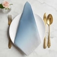 thumbnail image 2 of Blue Grey Ombre Cloth Napkins, Farmhouse Gradient Minimalist Washable and Reusable Dinner Napkins Set of 8, Table Napkin for Kitchen Party Birthday Wedding Hotel Housewarming 20"x20", 2 of 9