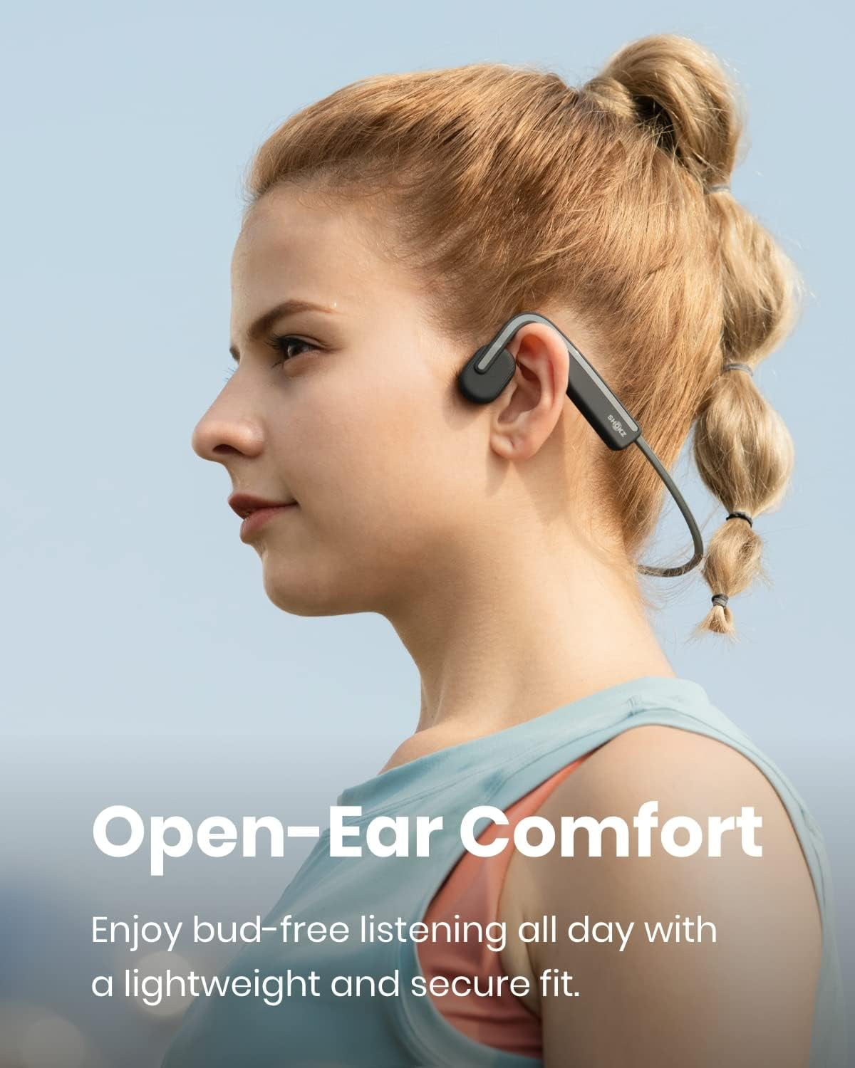 Restored Shokz OpenMove Bone Conduction Waterproof Bluetooth Headphones for Sports(Formerly Aeropex), Gray (Refurbished)