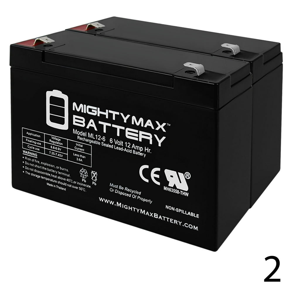 ML126 .250TT 6V 12AH FOR ELECTRIC SCOOTER BATTERY REPLACEMENT 2