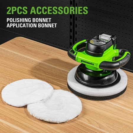 Greenworks - 24 Volt Buffer (Battery & Charger Not Included) - Green