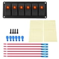 thumbnail image 2 of Interruptor basculante, panel de interruptor basculante de 6 posiciones de 12-24 V, panel de interruptor LED de 6 posiciones, rendimiento finamente ajustado, 2 of 9