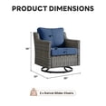 thumbnail image 2 of Giantfurnni Outdoor High Back Wicker Swivel Rocker Chairs Set of 2 for Patio, Porch, Balcony & Deck, 2 of 8