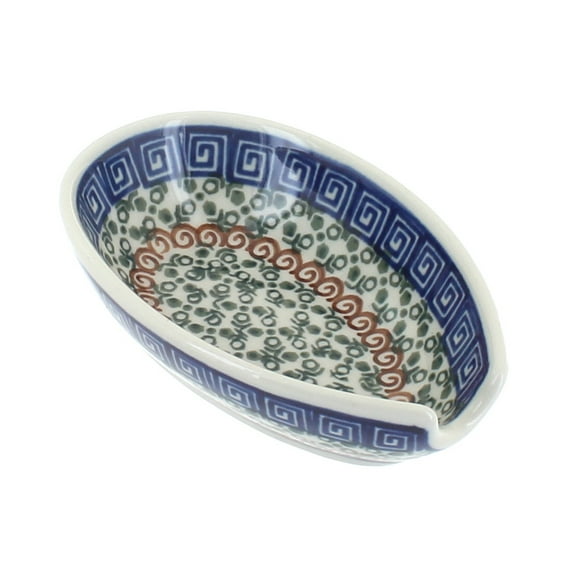 Blue Rose Polish Pottery Athena Small Spoon Rest