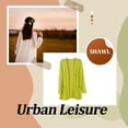 thumbnail image 4 of Qarigey Abrigo de moda chal de punto chaqueta de verano exquisito regalo dulce lavable ropa de mujer mano de obra fina cárdigan suelto Abrigos y chamarras Amarillo Qarigey AP013515-13, 4 of 6