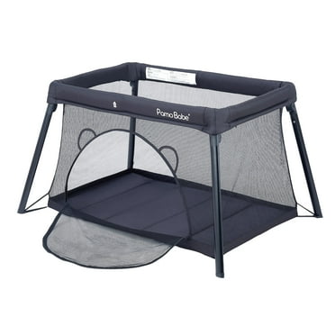 Pamo Babe Unisex Travel Playard for Toddler, Portable Crib for Baby Travel, Lightweight Playpen Foldable Playard for Outdoor, Indoor , 6-36 Months(Black)
