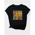 thumbnail image 4 of Chic Letter Print Women's T-Shirt - Casual Round Neck, Short Sleeve Top, Breathable Polyester, Machine Washable - Perfect for Spring/Summer/FallFather's Day, Mother's Day, New Year, Spring Festival,, 4 of 7