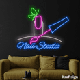 thumbnail image 3 of Craftnamesign Nail Studio Neon Sign, Manicurist Gift, Nail Shop Decor, 3 of 4