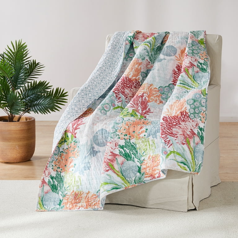 Orange quilted throw outlet
