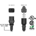 thumbnail image 2 of Cable Leader 5ft 18 AWG Universal Power Cord (IEC320 C13 to NEMA 5-15P), 2 of 5