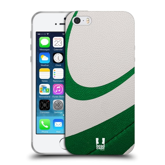 Head Case Designs Ball Collection Rugby Soft Gel Case Compatible with Apple iPhone 5 / 5s / iPhone SE 2016