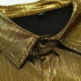 thumbnail image 6 of pstuiky Mens Shirts, Men Long Sleeve V-Neck Print Long Sleeve Shirts for Women Regular Fit Loose Flowy Plus Size T-shirts for Mens Dress Shirt Gold L, 6 of 6