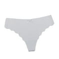 thumbnail image 2 of HUPOM Satin Panties Underwear For Women Briefs Leisure Tie Seamless Waistband Gray M, 2 of 3
