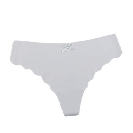 

Knosfe Women s Soft Stretch Underwear Seamless Breathable Panties Ice Silk Low Waisted Bikini Briefs M