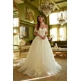 thumbnail image 4 of Women's GLS Gloria Off Shoulder Bridal Ball Gown Gl3602 White Size L, 4 of 5