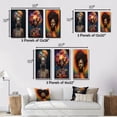 thumbnail image 4 of Designart "Osunmare Rainbow Orisha Goddess I" African American Woman Framed Wall Art Set Of 3 - Multicolor Woman African American Frame Gallery Set For Office Decor, 4 of 6