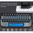 thumbnail image 4 of 6 AA Batteries and 6 AAA Ni-MH Rechargeable Batteries with 12 slot battery charger with discharge function, suitable for AA AAA nickel hydrogen/nickel cadmium batteries (fast charger), 4 of 9
