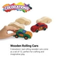 thumbnail image 3 of Colorations Real Rolling Wooden Cars - Set of 12, 3 of 3