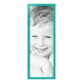 thumbnail image 2 of ArtToFrames 12" x 35" Aqua Picture Frame, 12x35 inch Green Wood Poster Frame (WOM-5186),  Pack, 2 of 7