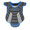 Grey-Electric Blue, variant on Mizuno Samurai Women's Fastpitch Softball Chest Protector 14''