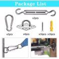 thumbnail image 3 of Sun Shade Sail Hardware Kit, es M Premium Stainless Steel Sun Shade Sail Installation Accessories for Outdoor Patio Square/Rectangle/Triangle Sun Shade Sails Installation, 3 of 7