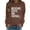 Brown, variant on Women's Top Long Sleeve Fall Shirts Tops for Fall Reorder Items Pullover Sweatshirts