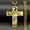 Gold color, variant on Hip Hop Crown Of Thorns Jesus Cross Necklace for Men Women 14K Yellow Gold Christian Male Chain Jewelry