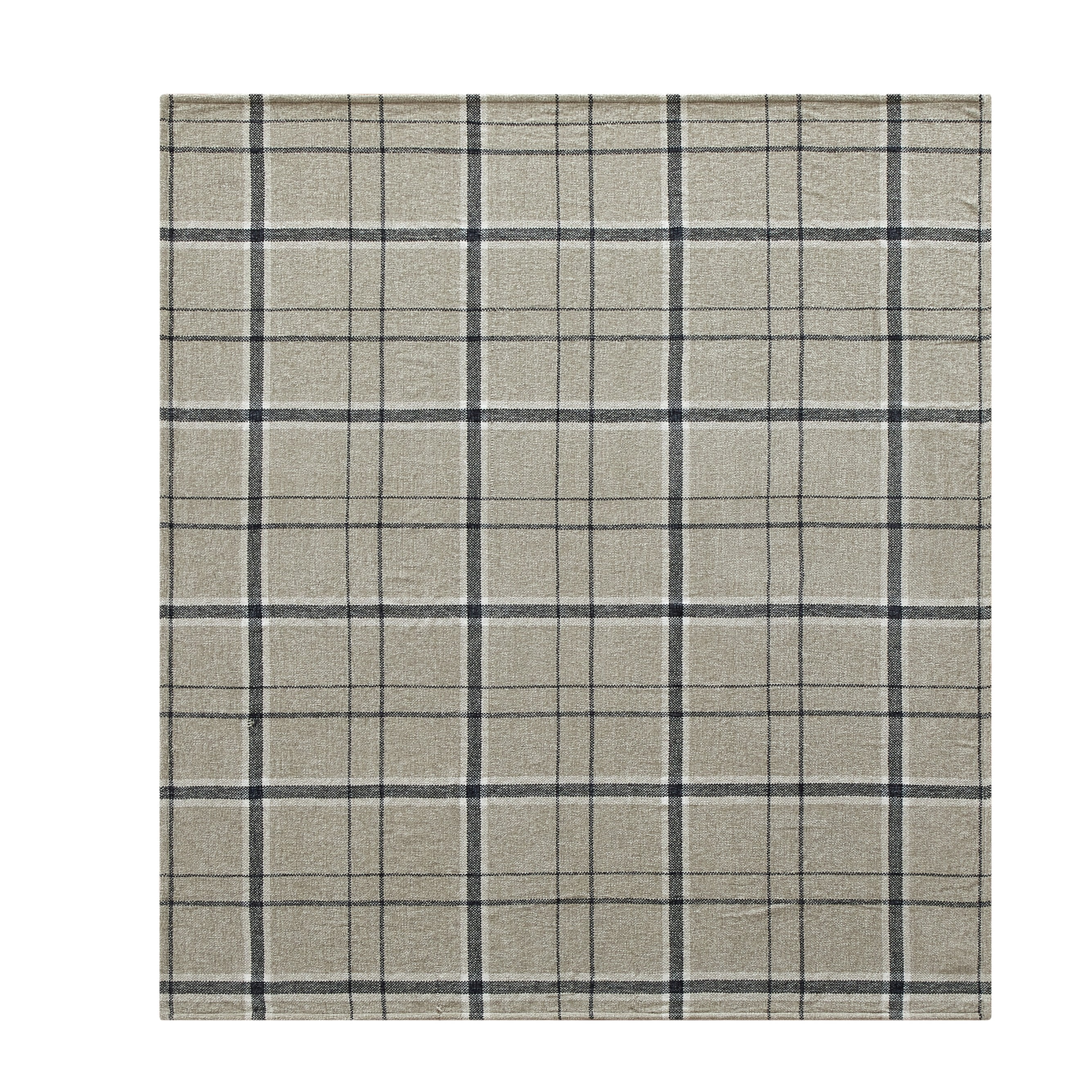 Mainstays Cozy Chenille Throw, Washed Stone Plaid, 50" x 60"