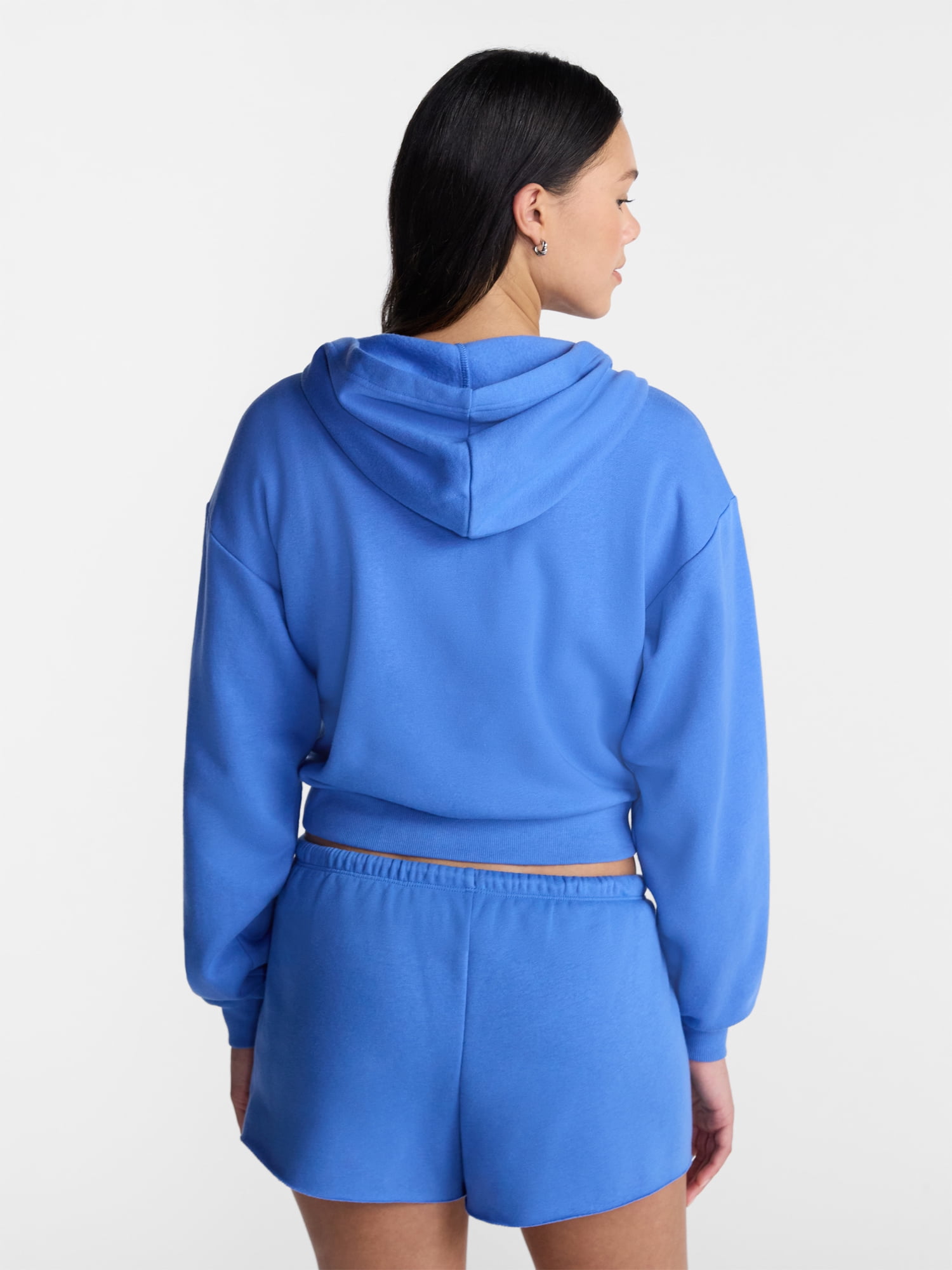 No Boundaries Boxy Zip Up Hoodie, Women's XXS-XXL