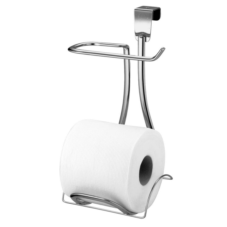 TQVAI Over The Tank Toilet Paper Roll Holder Stainless Steel Bathroom  Tissue Storage Rack, Chrome Finish