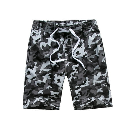Rhuody Boy Sweatpants 11-12 Years Swimsuit Camouflage Straight Leg Pants Spring Base Trousers Comfy Daily Wear Grey