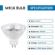 thumbnail image 5 of Bombilla halógena duradera para ahorro de energía, luz blanca cálida sin parpadeo, ángulo de haz de 36°, fácil instalación y amplia aplicación, ideal para necesidades de iluminación interior y, 5 of 5