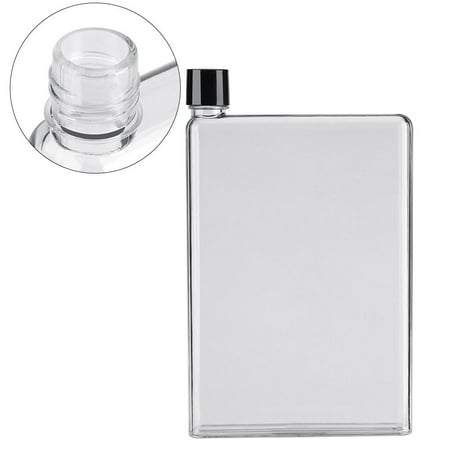 

Fyearfly Clear Reusable Slim Flat Water Bottle 750ml Portable - Fits in Pocket &Random Corner.Transparent Portable Cup for School Sports Travel Dining Time
