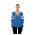 thumbnail image 4 of Women's New Era  Blue Detroit Lions Throwback Lace-Up Long-Sleeve T-Shirt, 4 of 5