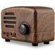 thumbnail image 1 of Mini radio vintage, receptor de tarjeta de soporte AM FM retro portátil, altavoz estéreo USB Bluetooth de bolsillo de onda corta con batería recargable, 1 of 5
