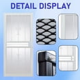 thumbnail image 3 of Grisham Deluxe Steel Security Door,34'' x 80'' Metal Tempered Glass Door Screen Replacement Enter Doors,Storm Door(501-34 White), 3 of 7