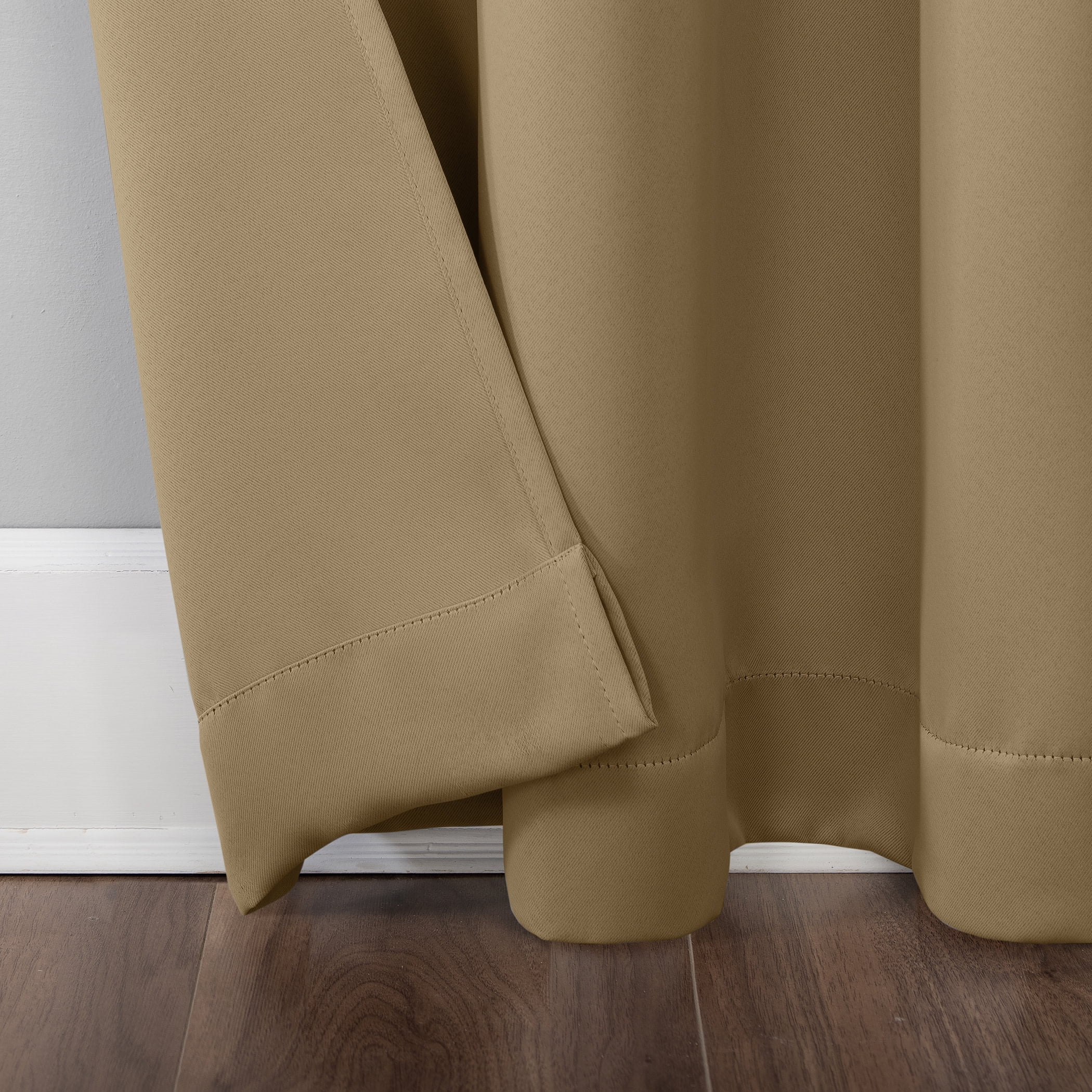 Sun Zero Brant Energy Saving Blackout Tab Top Curtain Panel, 40" X 84", Taupe