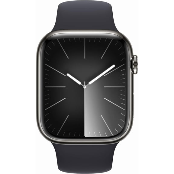 Pre-Owned Apple Watch Series 9 With Blood Oxygen. GPS Cellular 45mm Stainless Steel Case with Graphite Milanese Loop. - Graphite (Good)