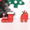 thumbnail image 3 of Ornament Wooden Train Toy For Christmas Tabletop Room Decoration Optional Color, 3 of 9