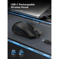 thumbnail image 4 of Ratón inalámbrico RAPIQUE Bluetooth recargable Tri-Mode BT5.1, 4 of 7