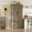 Pastoral Gray, variant on Luku Kitchen Pantry Storage Cabinet with Barn Doors, Drawer, and 2 Adjustable Shelves, Freestanding Tall Hutch with Microwave Stand for Kitchen, Dining Room