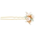 thumbnail image 5 of Decoración de pelo vintage hecha a mano tradicional palo de pelo accesorios para el cabello con flores de perlas únicas, 5 of 5