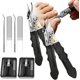 thumbnail image 1 of Black Anti-Slip Grip Gear Lock Nail Clipper Set with Ultra-Sharp Curved Tips for Thick Hard & Ingrown Toenails, Ergonomic Angled Clippers, 1 of 9