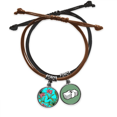 thumbnail image 1 of Flor planta hoja azul cielo feliz Pulsera Cuerda Mano Cadena Cuero Dinero Pulsera Unbranded M, 1 of 2