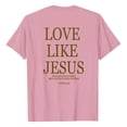 thumbnail image 4 of NAMTYQX Plus Size Tops for Women Oversize Patterned Cool Round Neck Muster Cute Boxy Fit Short Sleeve Stretch Tshirts Shirts for Women Graphic Pink Size 2XL, 4 of 5